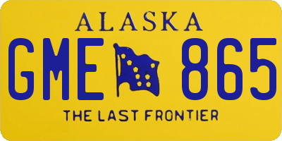 AK license plate GME865