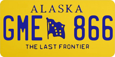 AK license plate GME866