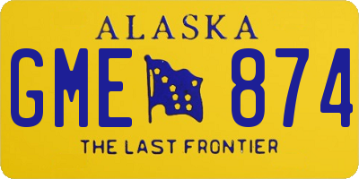 AK license plate GME874