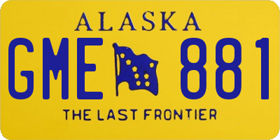 AK license plate GME881