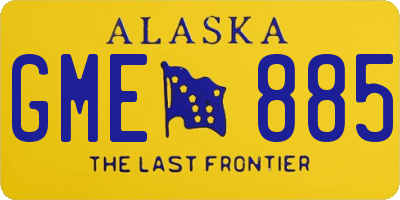 AK license plate GME885