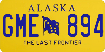 AK license plate GME894