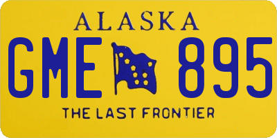 AK license plate GME895