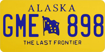 AK license plate GME898