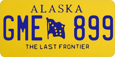 AK license plate GME899