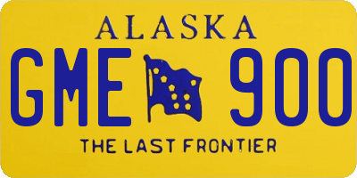 AK license plate GME900