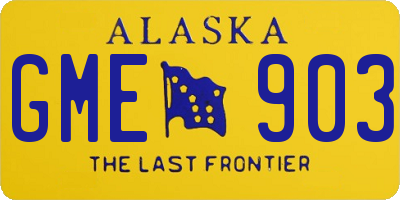 AK license plate GME903