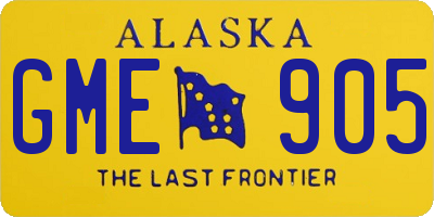 AK license plate GME905