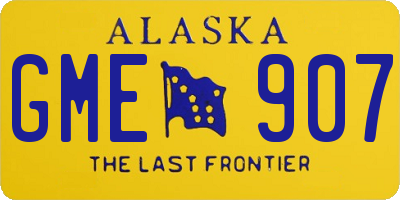 AK license plate GME907