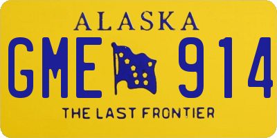 AK license plate GME914