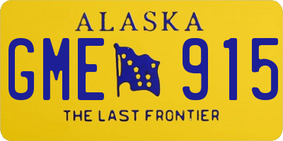 AK license plate GME915