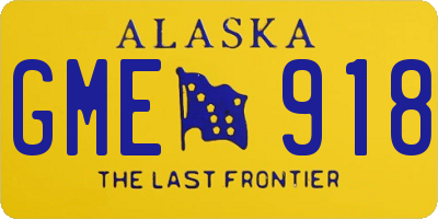 AK license plate GME918