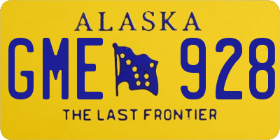 AK license plate GME928