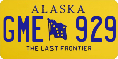 AK license plate GME929