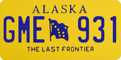 AK license plate GME931