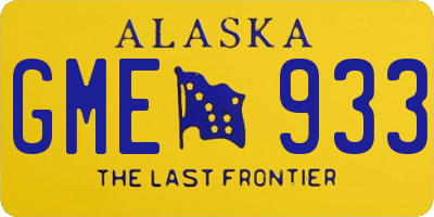 AK license plate GME933