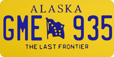 AK license plate GME935