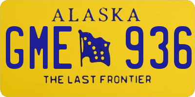 AK license plate GME936