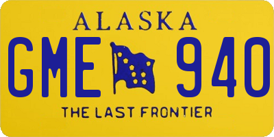 AK license plate GME940