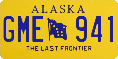AK license plate GME941