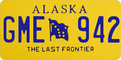 AK license plate GME942