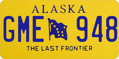 AK license plate GME948