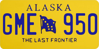 AK license plate GME950