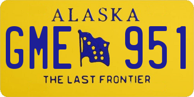 AK license plate GME951