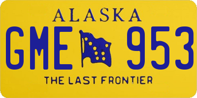 AK license plate GME953