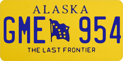 AK license plate GME954