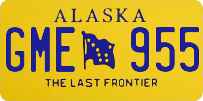 AK license plate GME955