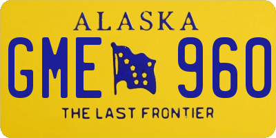 AK license plate GME960