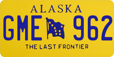 AK license plate GME962
