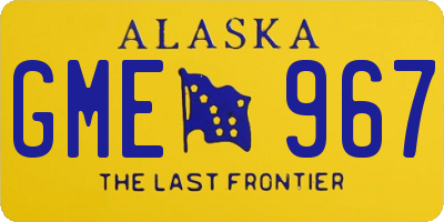 AK license plate GME967