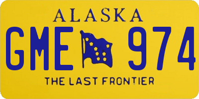 AK license plate GME974