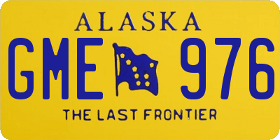 AK license plate GME976