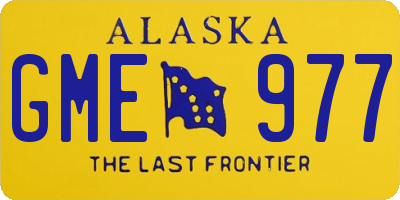 AK license plate GME977