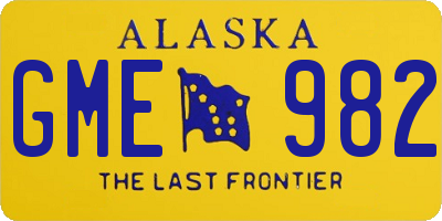 AK license plate GME982