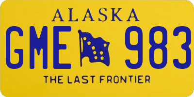 AK license plate GME983