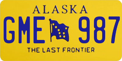 AK license plate GME987