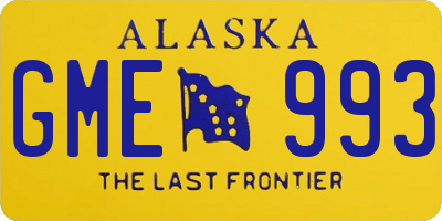 AK license plate GME993