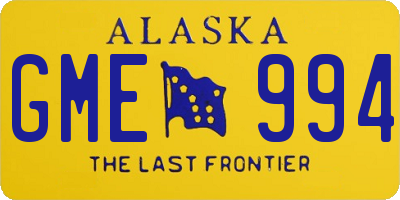 AK license plate GME994