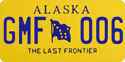 AK license plate GMF006