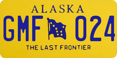 AK license plate GMF024