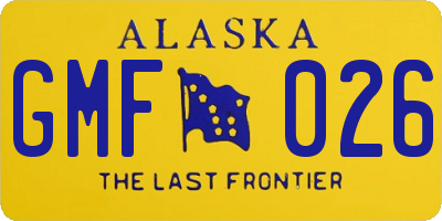 AK license plate GMF026