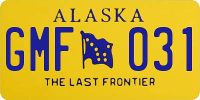 AK license plate GMF031