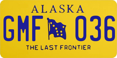 AK license plate GMF036