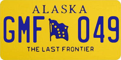 AK license plate GMF049