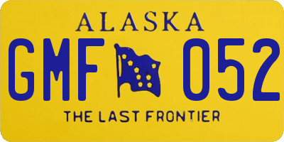 AK license plate GMF052