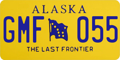 AK license plate GMF055